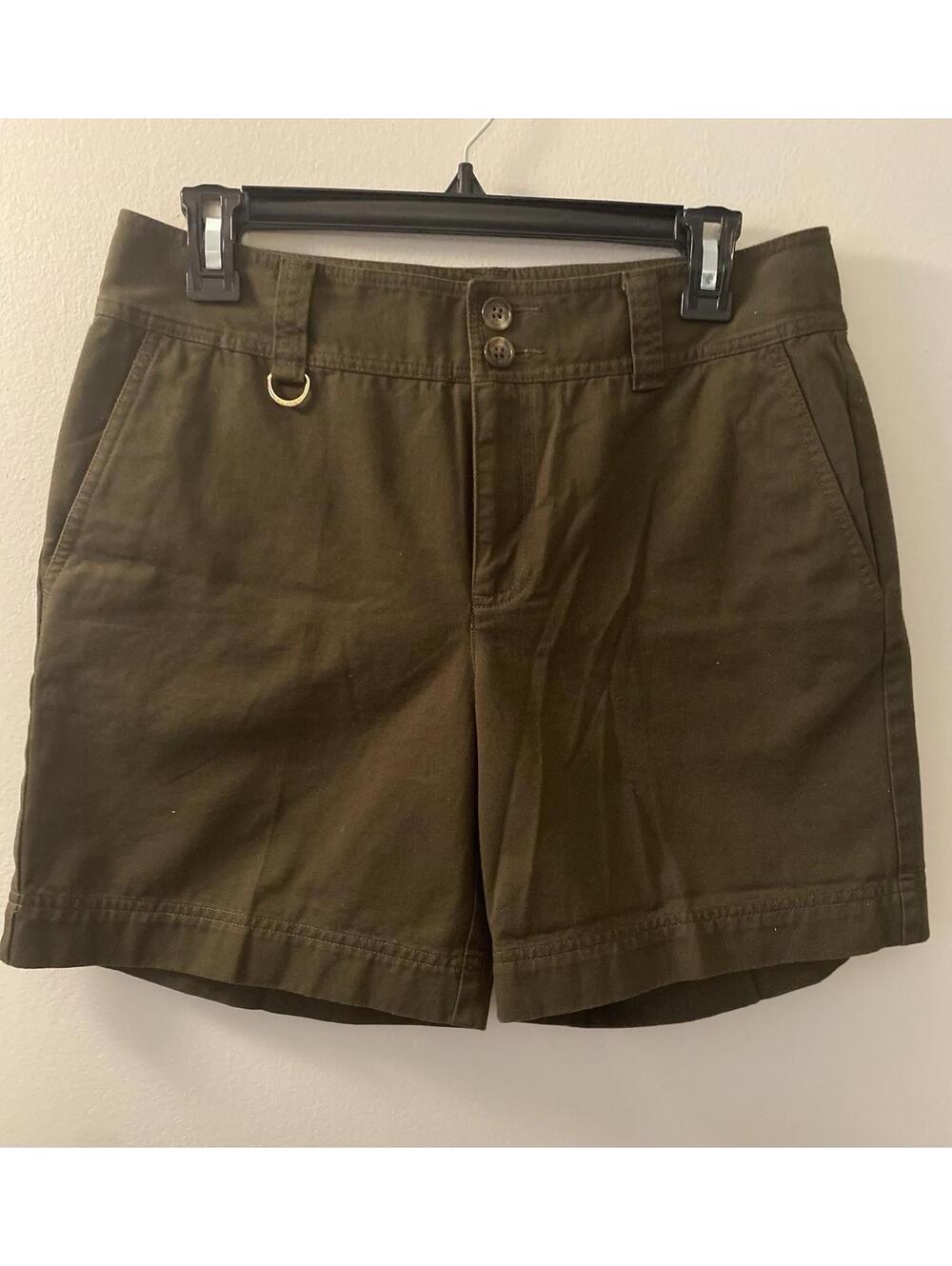 Lauren Ralph Lauren Women's Olive Green Size 6 Shorts Never Worn 100% Cotton